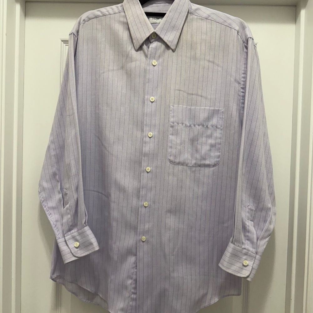 Yves Saint Laurent Mens Shirt,‎ Size 15 1/2, 32-33, 100% Cotton